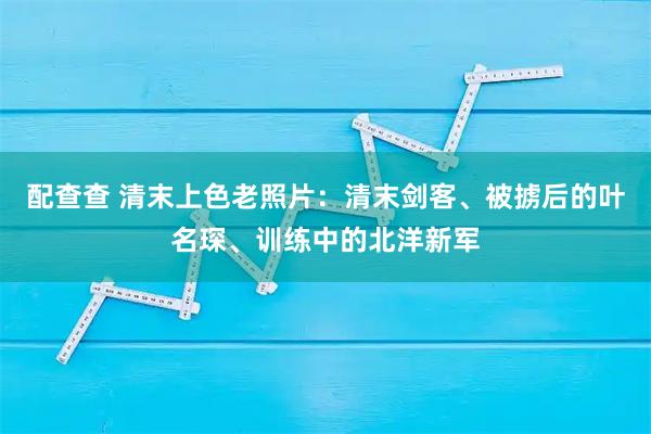 配查查 清末上色老照片：清末剑客、被掳后的叶名琛、训练中的北洋新军